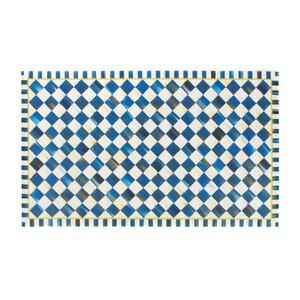 Brand New Mackenzie-Childs Royal Check Floor Mat - 3' x 5'